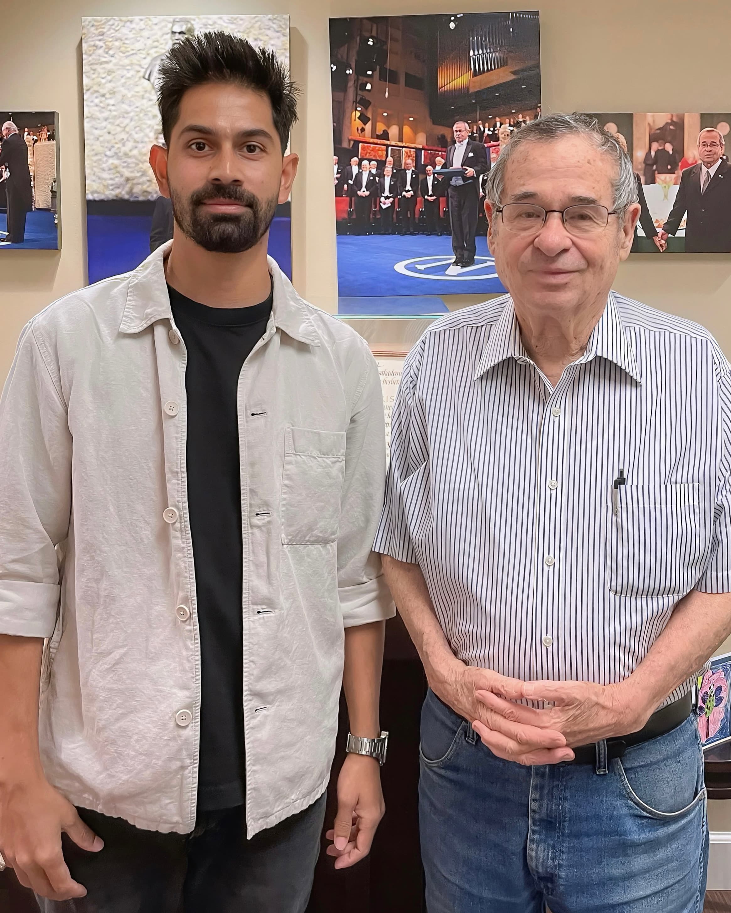 Farewell photo with Prof. Arieh Warshel